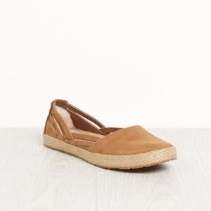 UGG Cicily Espadrille- tan leather, raffia and sheepskin (boho, cottagecore)